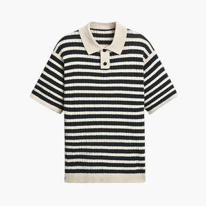 Barcelona Striped Knit Polo