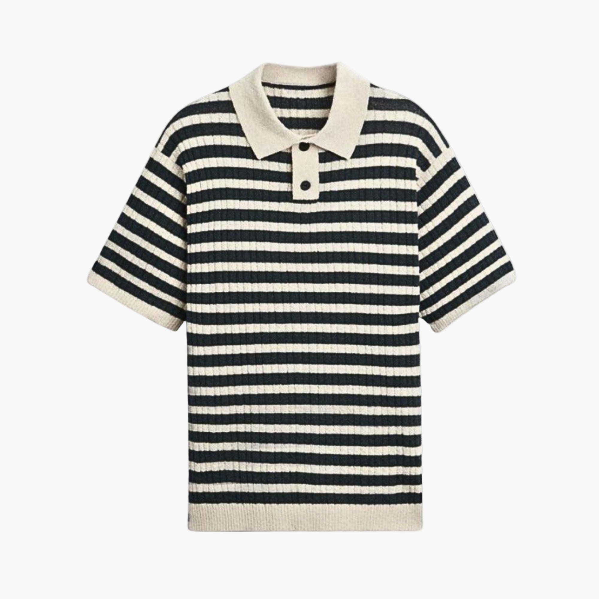 Barcelona Striped Knit Polo