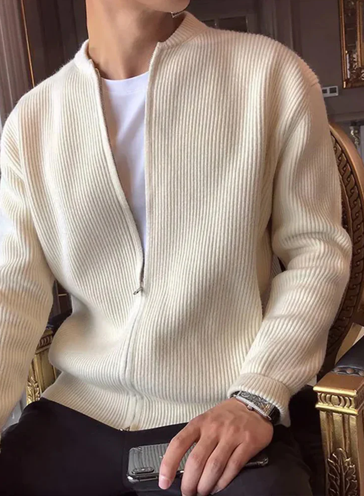 Oslo Plush Zip Cardigan