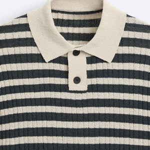 Barcelona Striped Knit Polo