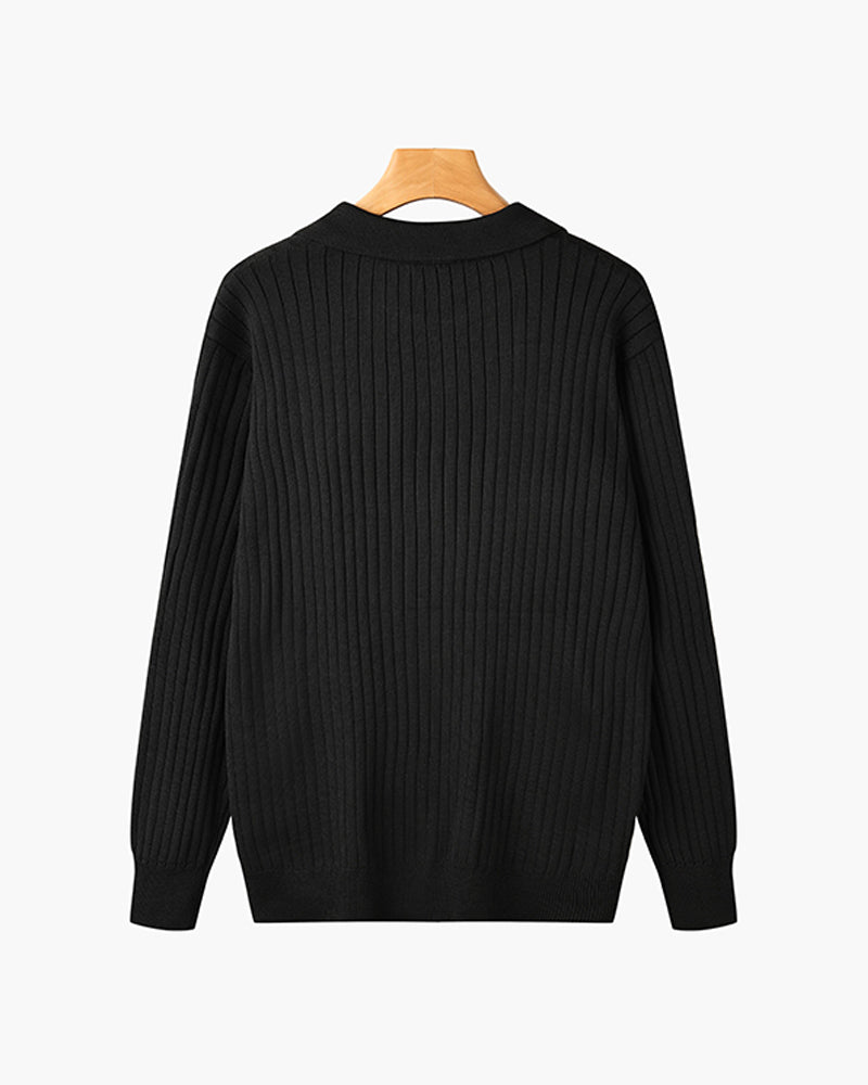 Moscow Vertical-Rib Sweater