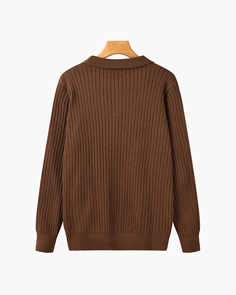 Moscow Vertical-Rib Sweater