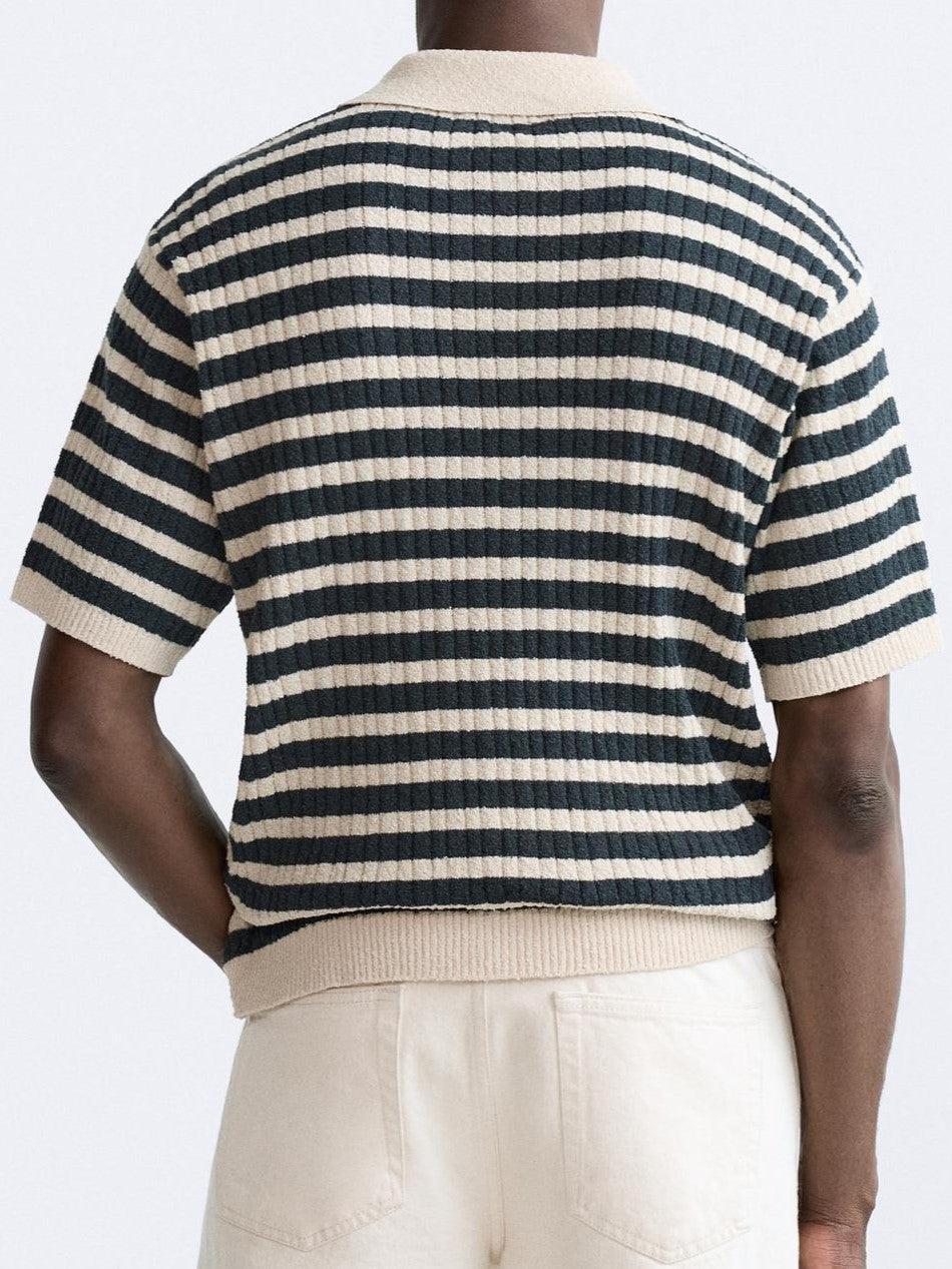 Barcelona Striped Knit Polo